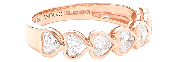 18-karat rose gold diamond ring – Anita Ko 